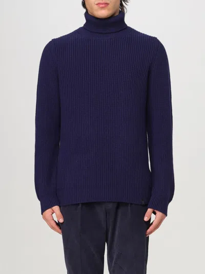 Fay Turtle Neck Sweater In Royal Blue