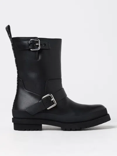 Stella Mccartney Black Trace Buckle-strap Biker Boots In Schwarz