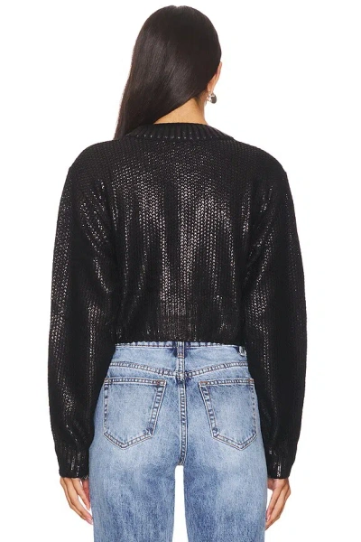 Superdown Elaine Metallic Sweater In Black Metallic