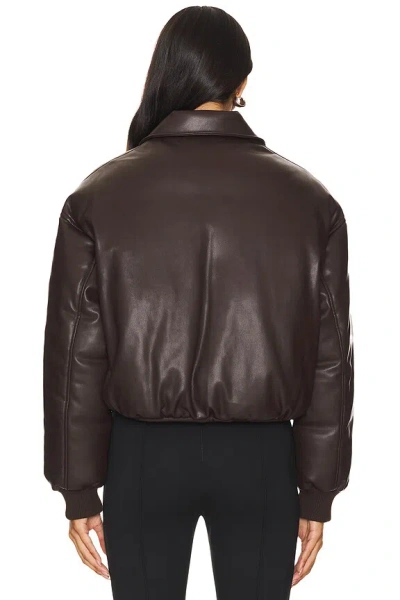 Superdown Sanja Faux Leather Jacket In Brown