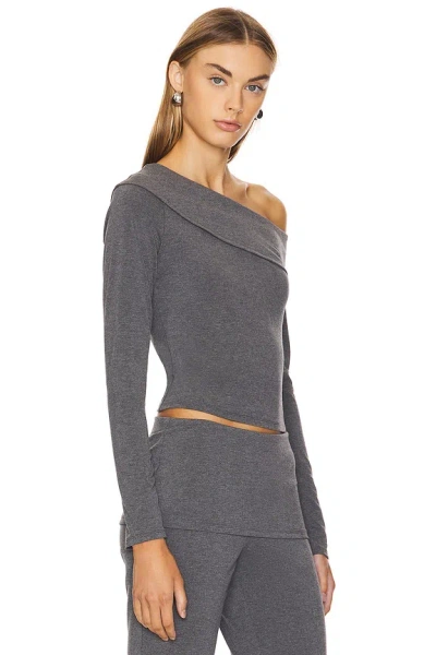 Superdown Oberteil Jordy Off Shoulder In Grey