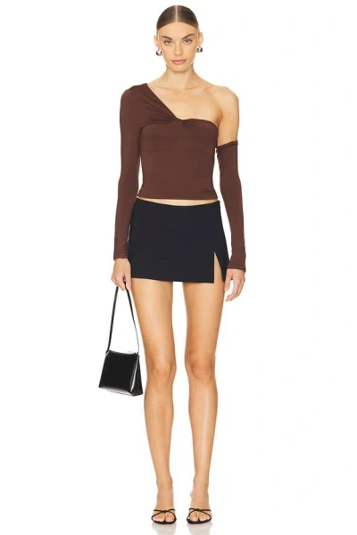 Superdown Sable Top In Chocolate Brown