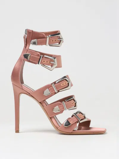 Paris Texas Ursula 105 High Sandal In Dark Pink Satin In Pink