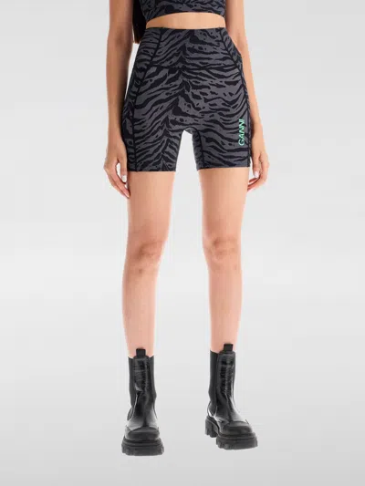 Shop Ganni Short  Woman Color Black In Schwarz