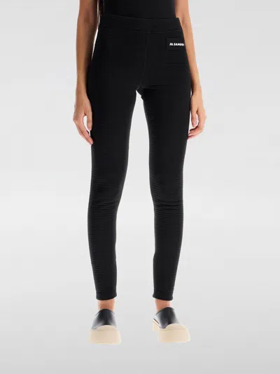 Shop Jil Sander Pants  Woman Color Black In Schwarz