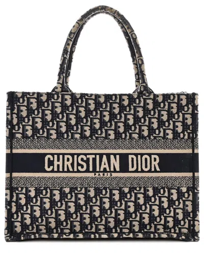 Dior Blue Oblique Canvas Oblique Medium Book Tote (authentic Pre-loved)