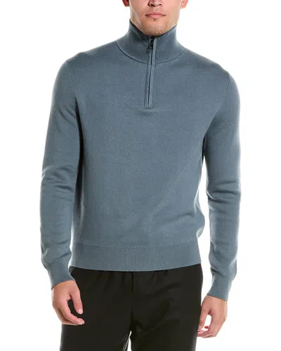The Kooples Wool-blend Funnel Neck Sweater In Blue