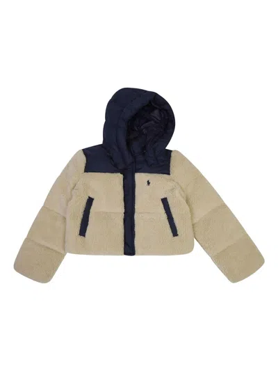 Polo Ralph Lauren Teddy Padded Jacket In Neutrals