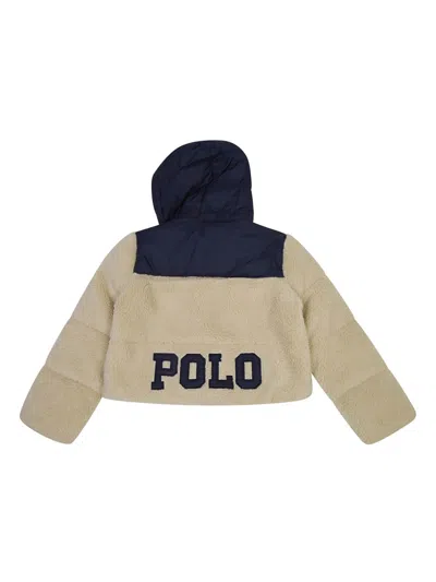 Polo Ralph Lauren Teddy Padded Jacket In Neutrals