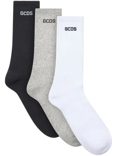 Gcds Essentials Socks (pack Of Three) In White
