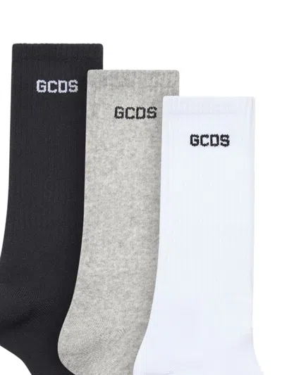 Gcds Essentials Socks (pack Of Three) In White