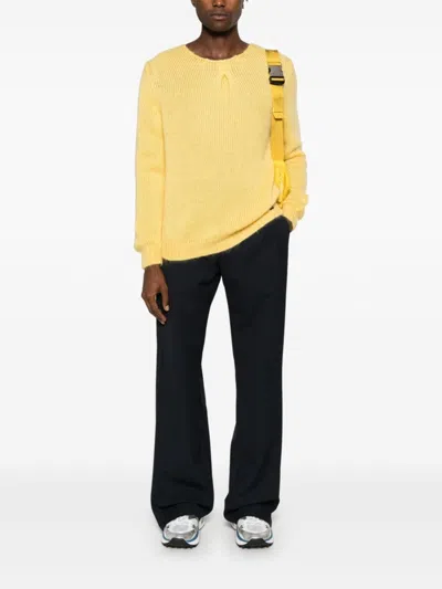 Fendi Mohair-blend Sweater In Yellow
