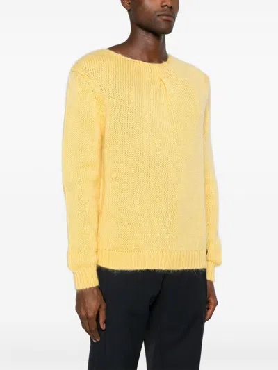 Fendi Mohair-blend Sweater In Yellow