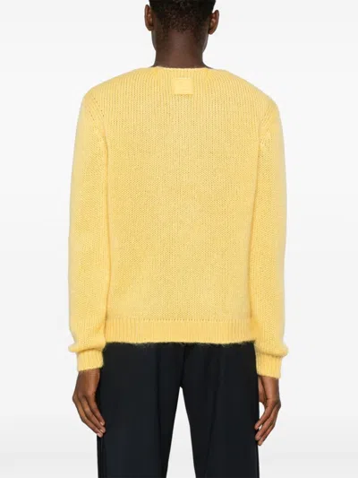 Fendi Mohair-blend Sweater In Yellow