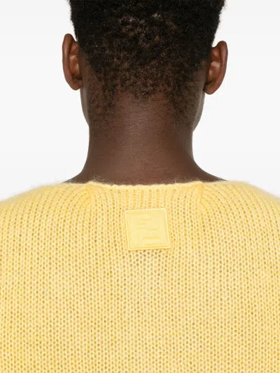 Fendi Mohair-blend Sweater In Yellow