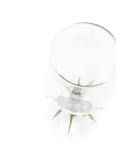 Les-ottomans Brown Palm Tree Glass In Neutrals