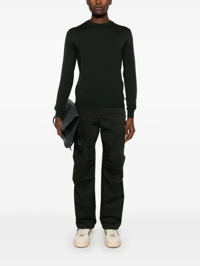 Fendi Ff-embossed Sweater In Green