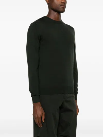 Fendi Ff-embossed Sweater In Green