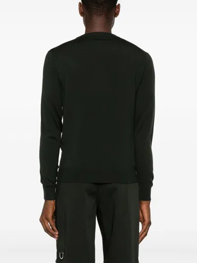 Fendi Ff-embossed Sweater In Green