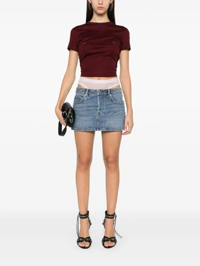Alexander Wang Prestyle Mini Skirt In Blue