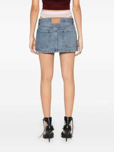 Alexander Wang Prestyle Mini Skirt In Blue
