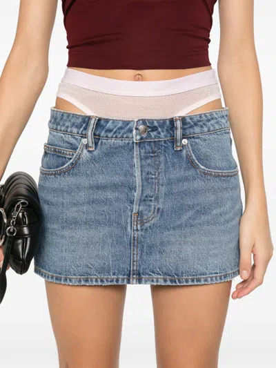 Alexander Wang Prestyle Mini Skirt In Blue