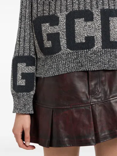 Gcds Logo Sweater In Grey