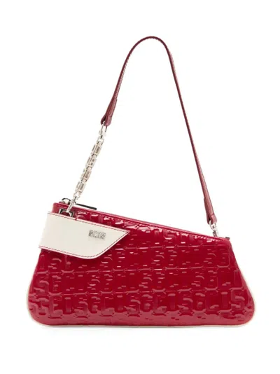 Gcds Comma Notte Monogram Shoulder Bag In Red