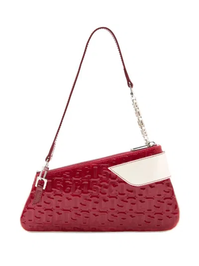 Gcds Comma Notte Monogram Shoulder Bag In Red