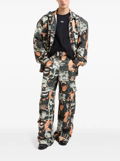 Gcds Graphic-print Trousers In Black