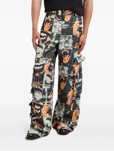 Gcds Graphic-print Trousers In Black