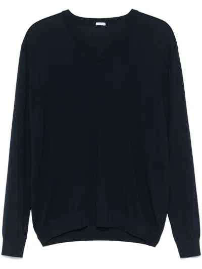 Shop Malo V-neck Sweater In Blue