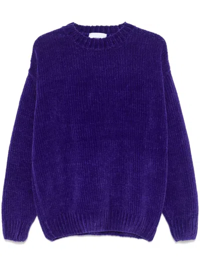 Bonsai Chenille Sweater In Purple
