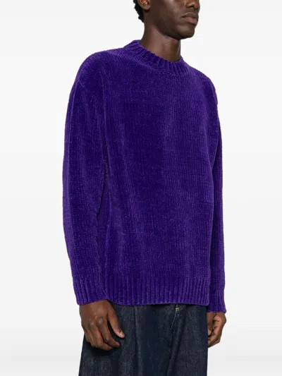 Bonsai Chenille Sweater In Purple