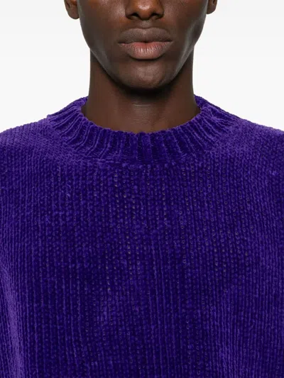 Bonsai Chenille Sweater In Purple