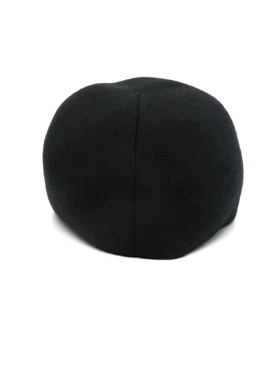C.p. Company Intarsia-logo Cap In Black