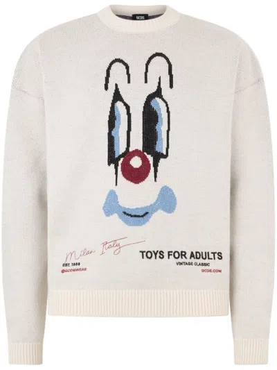 Gcds Clown Sweater In White