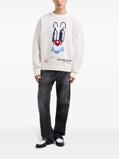 Gcds Clown Sweater In White