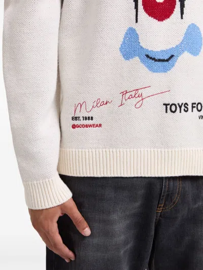 Gcds Clown Sweater In White