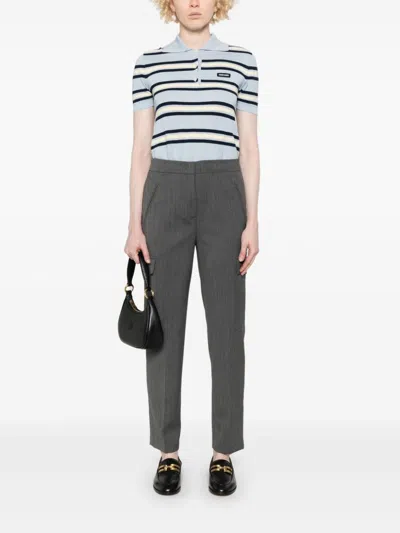 Twinset Straight-leg Cargo Pants In Grey