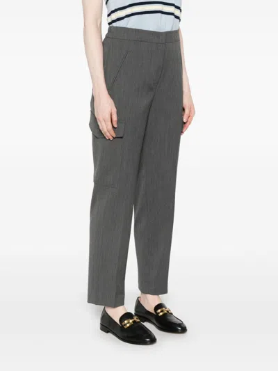 Twinset Straight-leg Cargo Pants In Grey