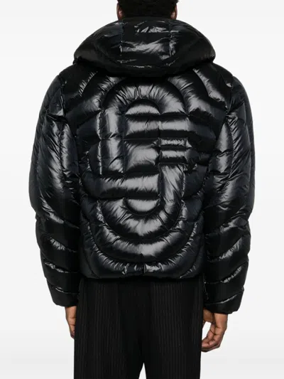Casablanca Black Quilted Puffer Down Jacket In Black