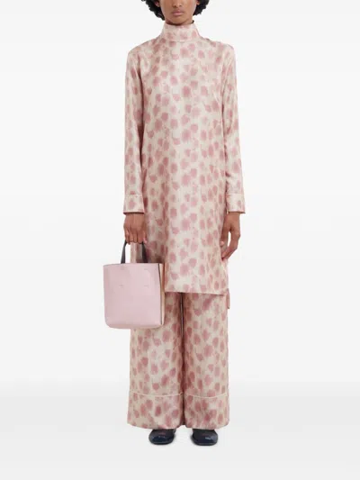 Marni Mini Museo Tote Bag In Pink