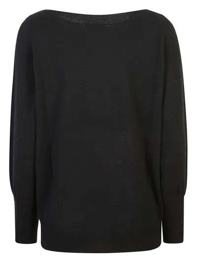 Shop Le Tricot Perugia Wool Jumper In Black