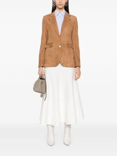 Shop Tagliatore Sophie Blazer In Brown