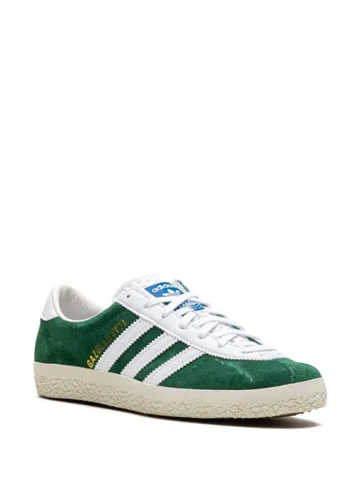 Shop Adidas Originals Gazelle Spzl "dark Green/white" Sneakers