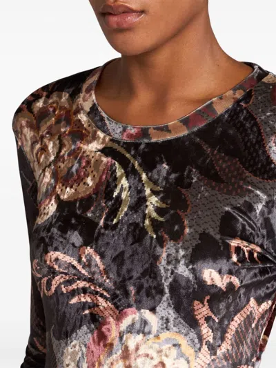 Etro Plain Jersey Turtleneck T-shirt In Black