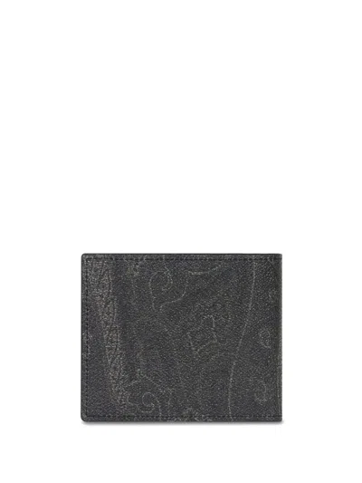 Etro Pagaso-motif Printed Wallet In Black