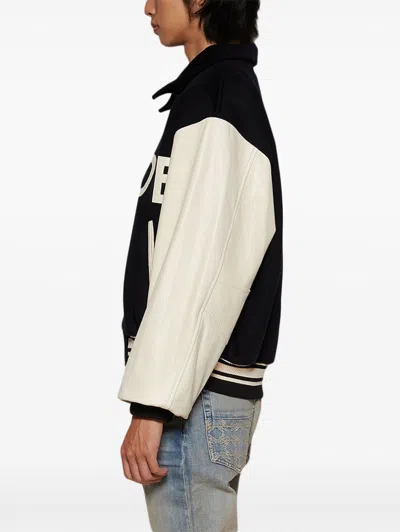 Rhude Collegiate Bomber Jacket In Black