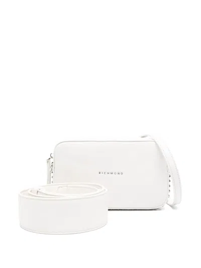 John Richmond Stud-embellished Shoulder Bag In White